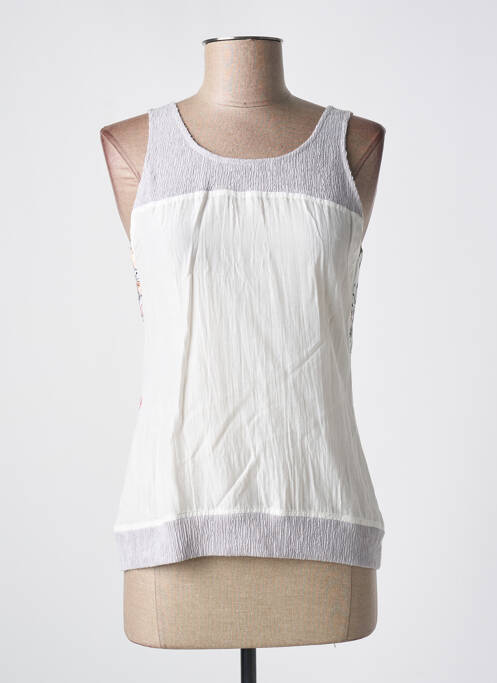 Top blanc QUATTRO pour femme