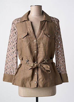 Veste casual poches marron QUATTRO femme