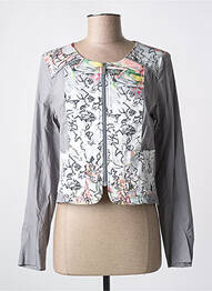 Veste casual col rond gris QUATTRO femme
