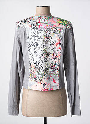 Veste casual col rond gris QUATTRO femme