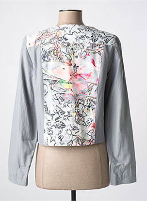 Veste casual col rond gris QUATTRO femme