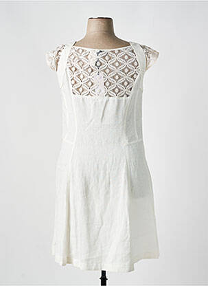 Robe mi-longue sans manche sans manche blanc QUATTRO femme