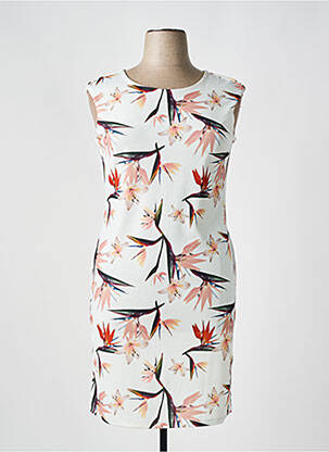 Robe courte sans manche sans manche beige QUATTRO femme
