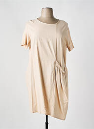 Robe courte manches courtes manches courtes beige QUATTRO femme