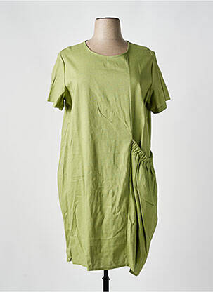 Robe courte manches courtes manches courtes vert QUATTRO femme