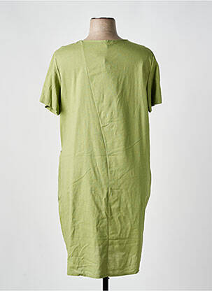 Robe courte manches courtes manches courtes vert QUATTRO femme