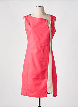 Robe mi-longue sans manche sans manche rose QUATTRO femme