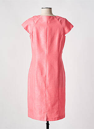 Robe mi-longue manches courtes manches courtes rose QUATTRO femme