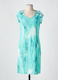 Robe courte manches courtes manches courtes bleu QUATTRO femme