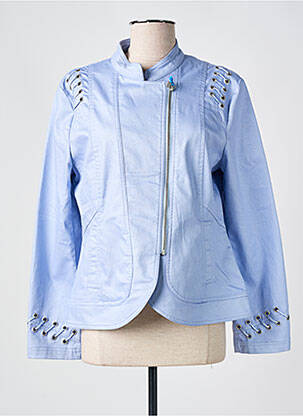 Veste casual coupe droite bleu QUATTRO femme