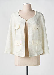 Veste casual col rond beige QUATTRO femme