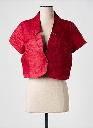 Veste casual col tailleur rouge QUATTRO femme
