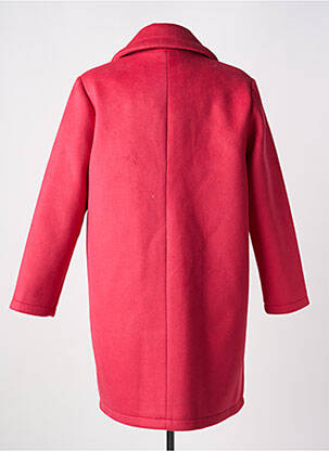 Manteau long coupe droite sans capuche rose RINO & PELLE femme