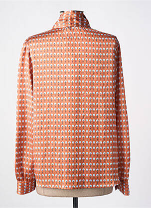 Chemisier imprimé fantaisie manches longues orange DIANA GALLESI femme