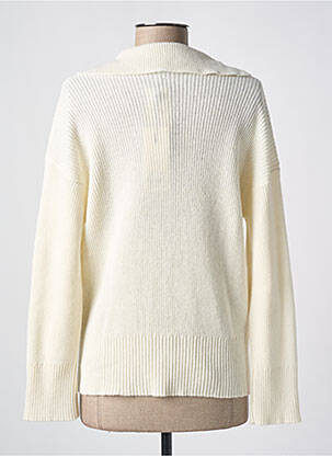 Pull coupe cintrée manches longues blanc MARIA BELLENTANI femme