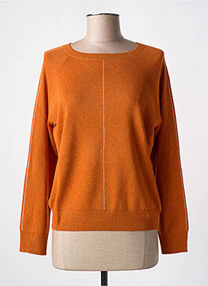 Pull col rond manches longues orange DIANA GALLESI femme