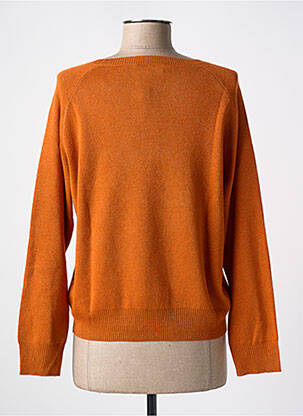 Pull col rond manches longues orange DIANA GALLESI femme