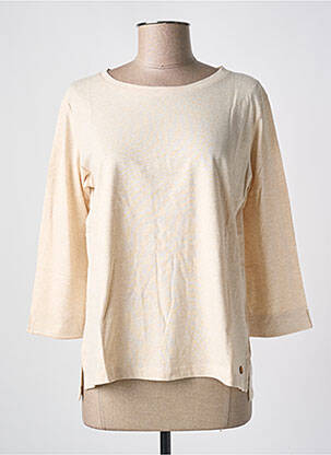 Top col rond manches 3/4 beige YERSE femme