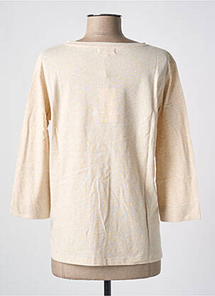 Top col rond manches 3/4 beige YERSE femme