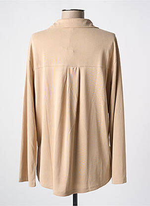 Chemisier coupe fluide manches longues beige YERSE femme