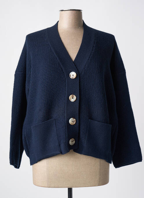 Gilet manches longues bleu MARIA BELLENTANI pour femme