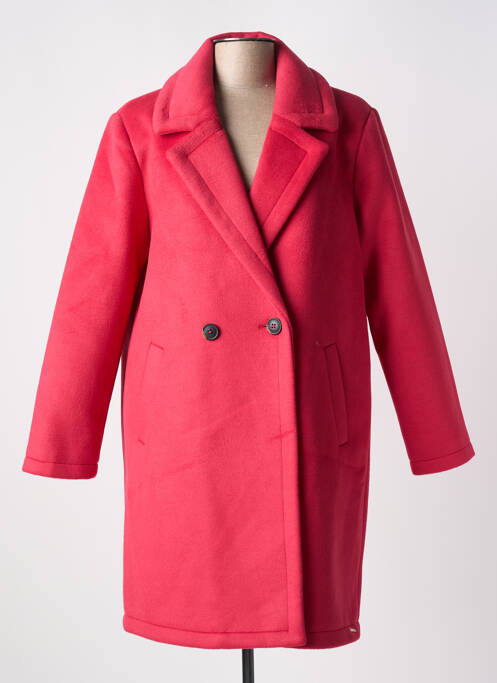 Manteau long rose RINO & PELLE pour femme
