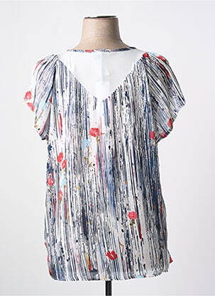 Top imprimé fantaisie manches courtes bleu QUATTRO femme