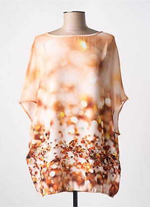 Tunique manches courtes coupe fluide orange QUATTRO femme