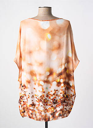 Tunique manches courtes coupe fluide orange QUATTRO femme