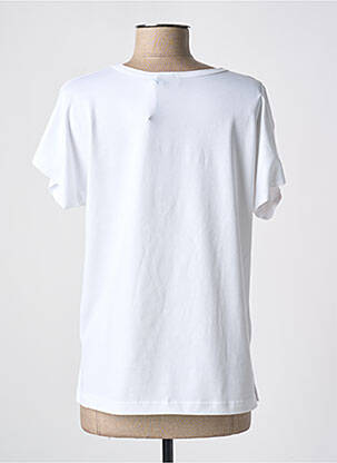 T-shirt imprimé fantaisie manches courtes blanc QUATTRO femme