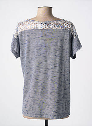 Top imprimé fantaisie manches courtes bleu QUATTRO femme