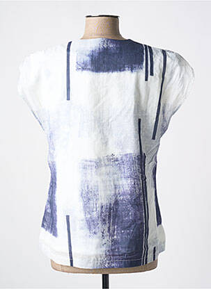 Top imprimé fantaisie manches courtes bleu QUATTRO femme
