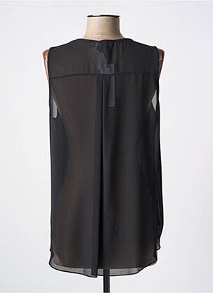 Top coupe fluide sans manche noir QUATTRO femme