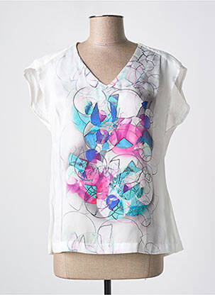 Top blanc QUATTRO pour femme