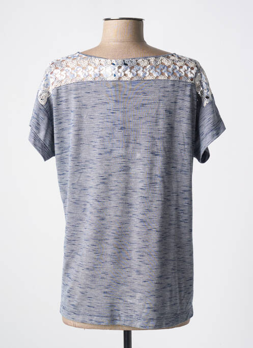 Top imprimé fantaisie manches courtes bleu QUATTRO femme