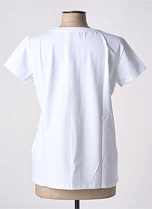 T-shirt sérigraphie avec strass manches courtes blanc DIANA GALLESI femme