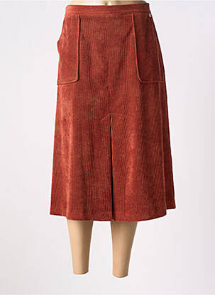 Jupe mi-longue orange DIANA GALLESI pour femme