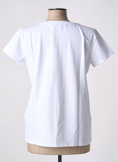 T-shirt sérigraphie avec strass manches courtes blanc DIANA GALLESI femme