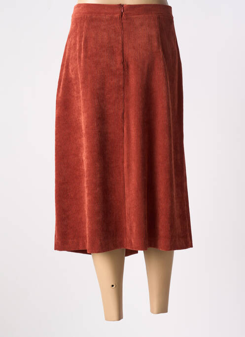 Jupe mi-longue orange DIANA GALLESI pour femme