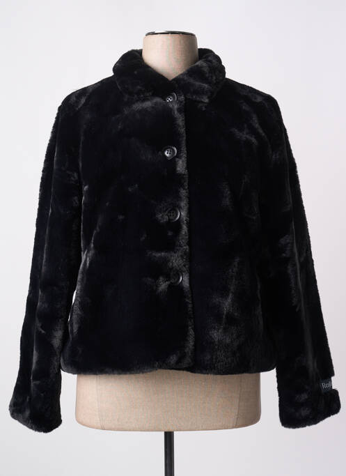Manteau court noir RINO & PELLE pour femme