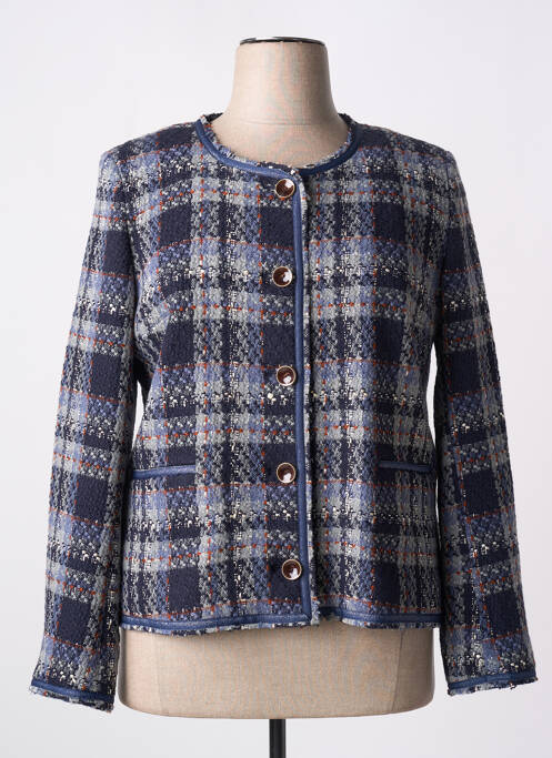 Veste chic bleu BRUNO SAINT HILAIRE pour femme
