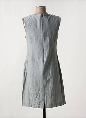 Robe mi-longue imprimé fantaisie sans manche gris QUATTRO femme