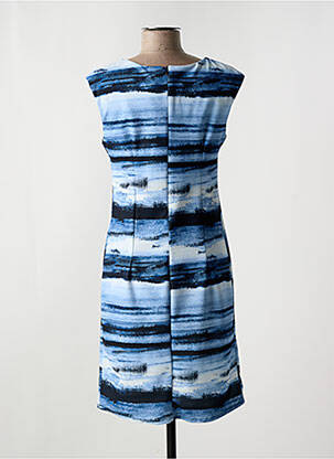 Robe mi-longue imprimé fantaisie sans manche bleu QUATTRO femme