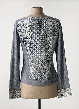 Veste casual coupe droite bleu QUATTRO femme