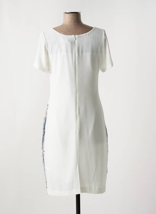 Robe mi-longue blanc QUATTRO pour femme
