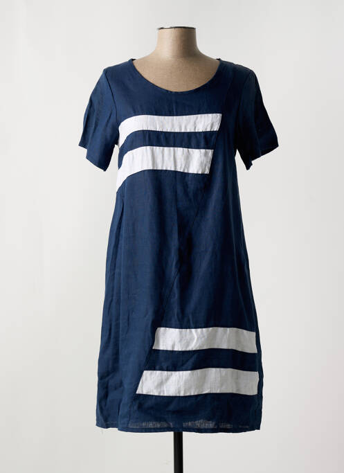 Robe mi-longue bleu QUATTRO pour femme