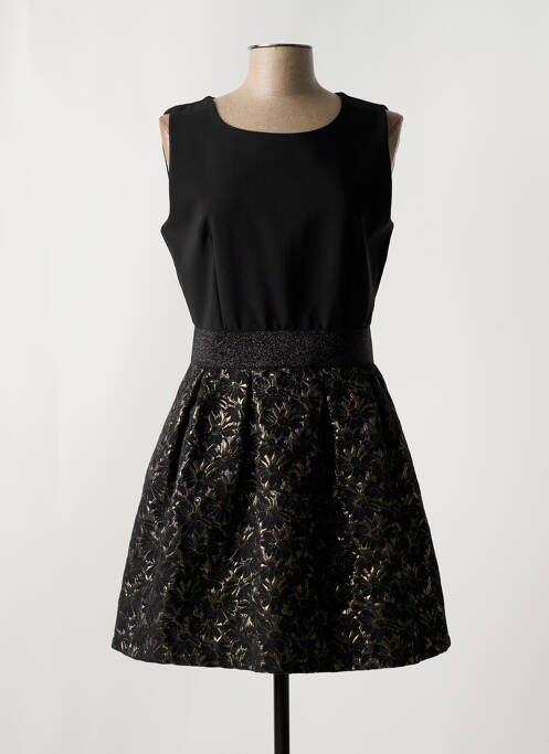 Robe mi-longue noir QUATTRO pour femme