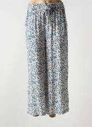 Pantalon droit taille élastique bleu QUATTRO femme