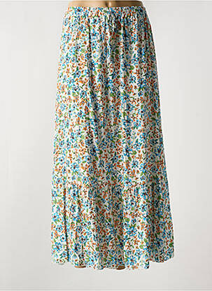 Jupe longue imprimé fantaisie bleu QUATTRO femme