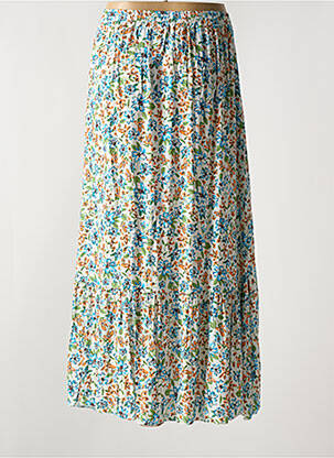 Jupe longue imprimé fantaisie bleu QUATTRO femme